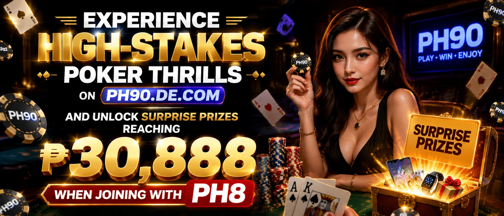 PH90 poker table interface preview